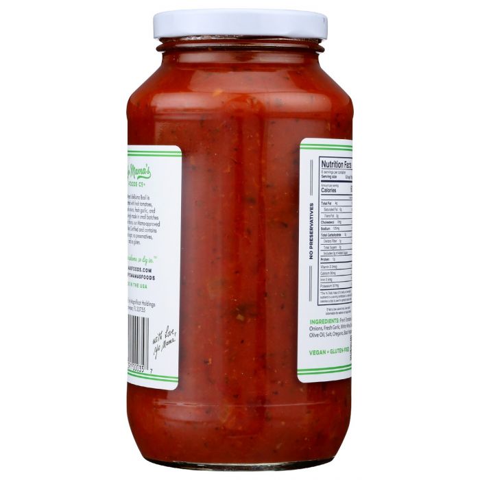 YO MAMAS FOODS: Sauce Tomato Basil, 25 oz