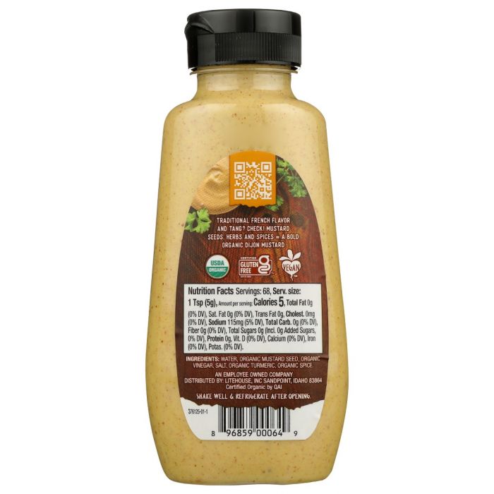 ORGANICVILLE: Mustard Dijon Org, 12 oz