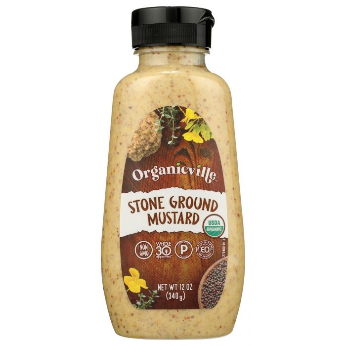 ORGANICVILLE: Mustard Stone Grnd Org, 12 oz