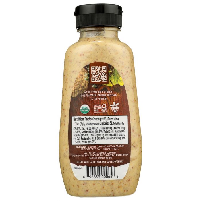 ORGANICVILLE: Mustard Stone Grnd Org, 12 oz