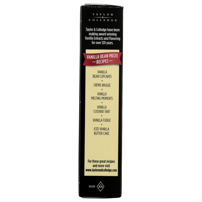 TAYLOR & COLLEDGE: Paste Extract Vanilla Org, 1.7 oz