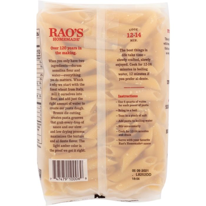 RAOS: Pasta Penne, 16 oz