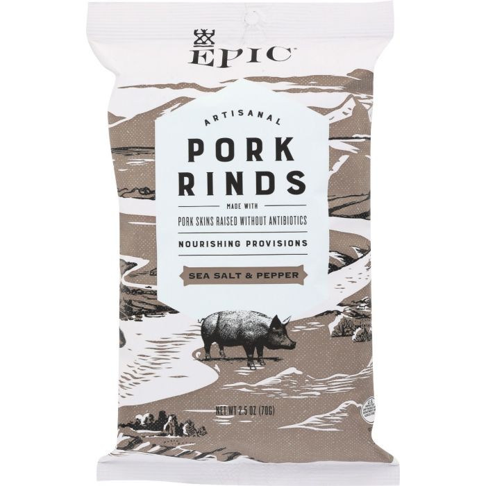 EPIC: Pork Rind Sea Slt Ppr, 2.5 oz