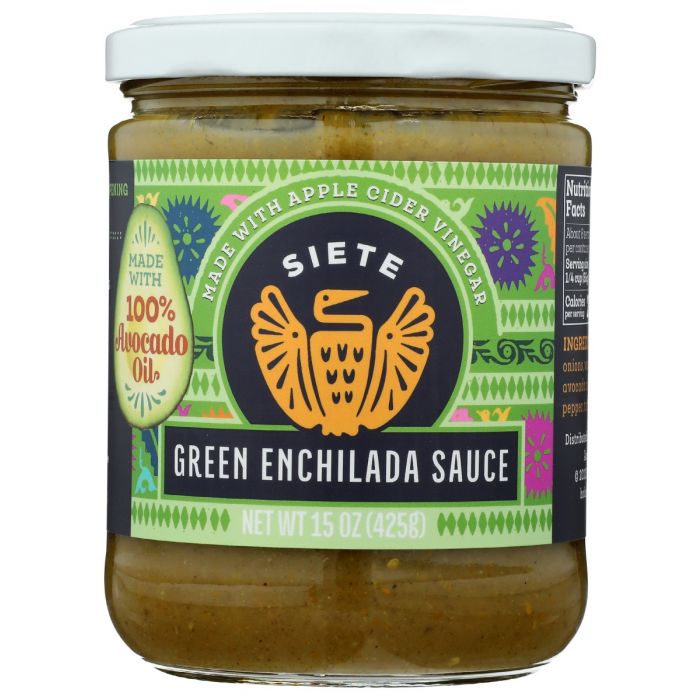 SIETE: Sauce Enchilada Green, 15 oz