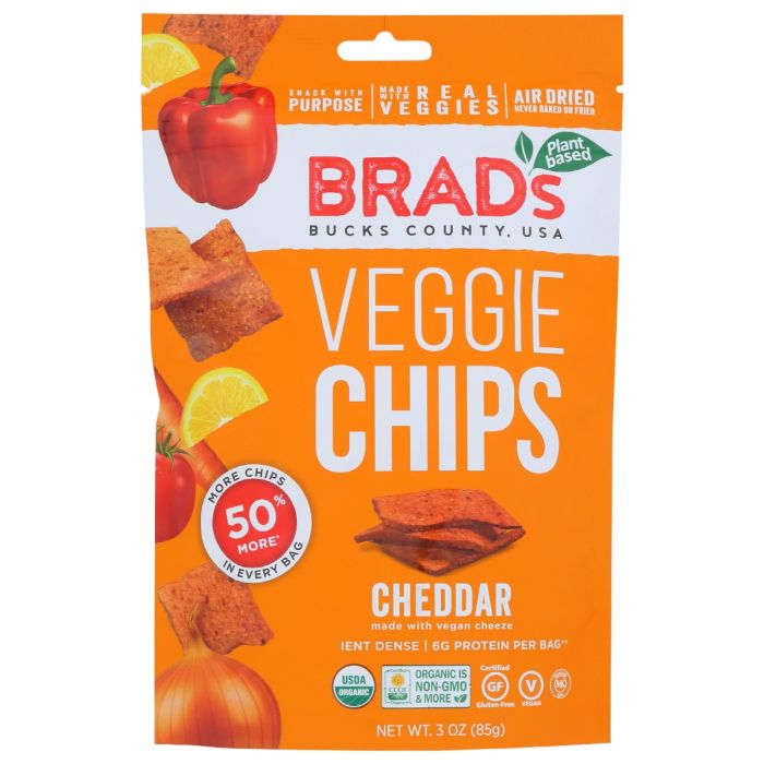 BRADS PLANT BASED: Chip Cheddar, 3 oz