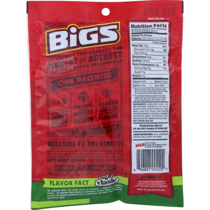 BIGS: Seed Snflwr Dill Pckl Vlssc, 5.35 oz