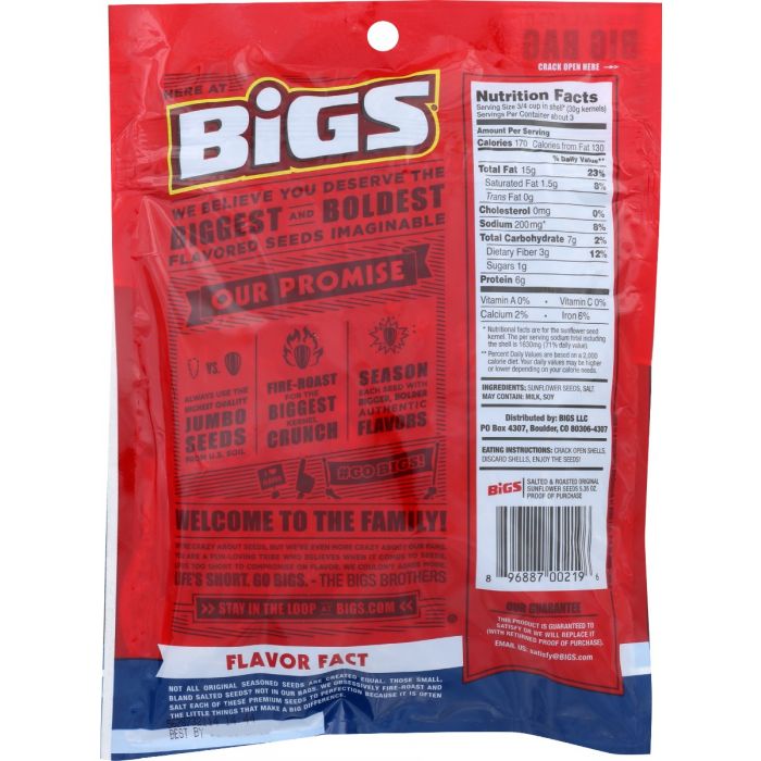 BIGS: Seed Snflwr Orgnl Salt&Rstd, 5.35 oz