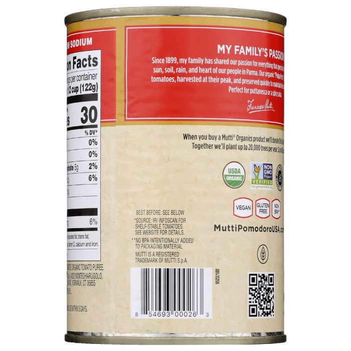 MUTTI: Tomatoes Diced Org, 14 oz