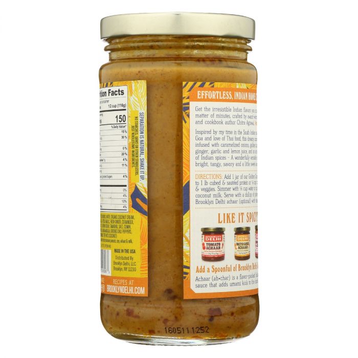 BROOKLYN DELHI: Sauce Simmer Ccnut Curry, 12 oz