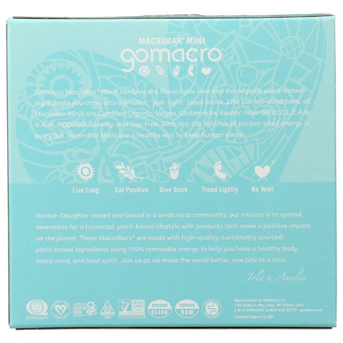 GOMACRO: Bar Coco Alm Mb Mini 8 Pk, 7.1 oz