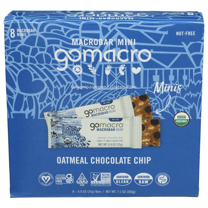 GOMACRO: Bar Otml Chc Ch Mini 8 Pk, 7.1 oz