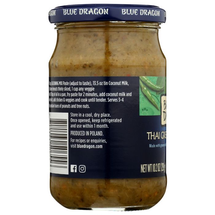 BLUE DRAGON: Curry Green Paste, 10.2 oz