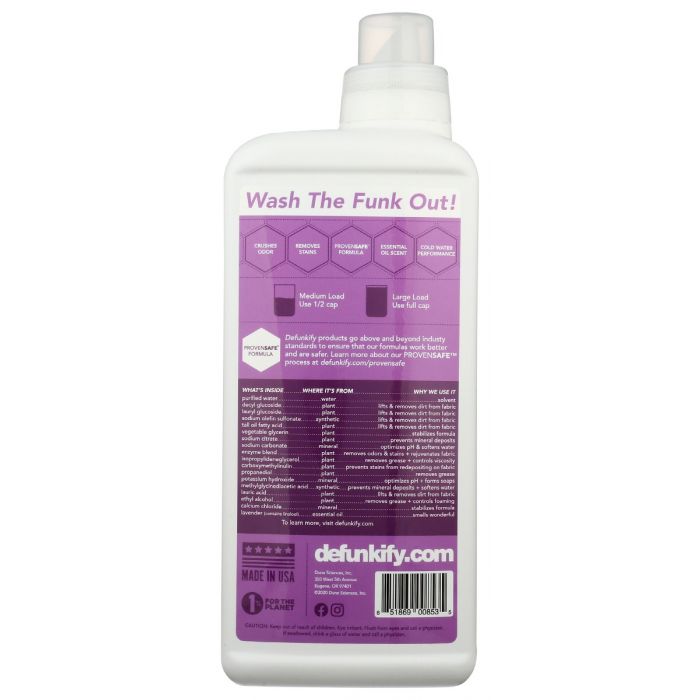 DEFUNKIFY: Detergent Liqud Lavender, 37.7 fo