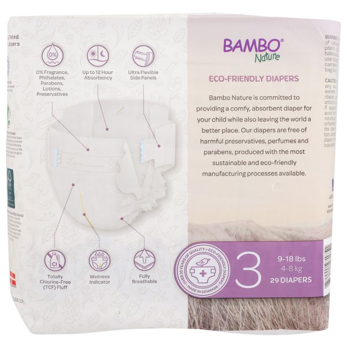 BAMBO NATURE: Diapers Baby Size 3, 29 pk