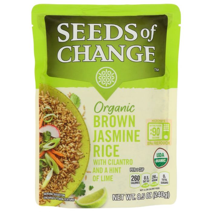 SEEDS OF CHANGE: Rice Jsmn Brw Cilntro Org, 8.5 oz