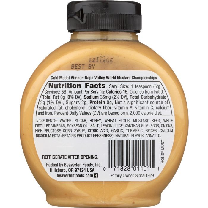 INGLEHOFFER: Mustard Sqz Honey, 10.25 oz