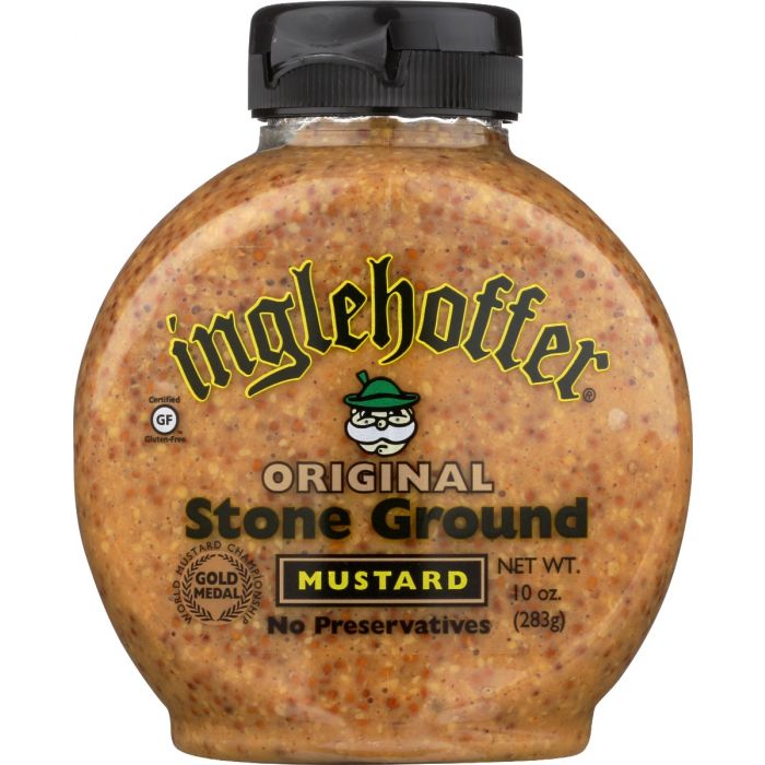 INGLEHOFFER: Mustard Sqz Stone Grnd, 10 oz