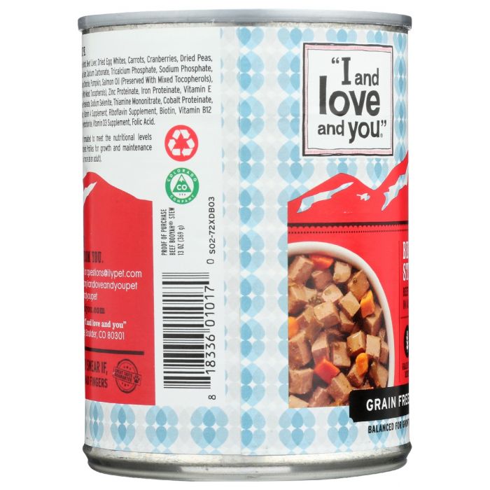 I&LOVE&YOU: Dog Food Can Beef Booyah Stew, 13 oz