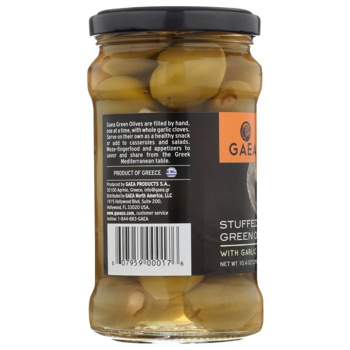 GAEA NORTH AMERICA: Olive Stfd Grn Garlic, 6 oz