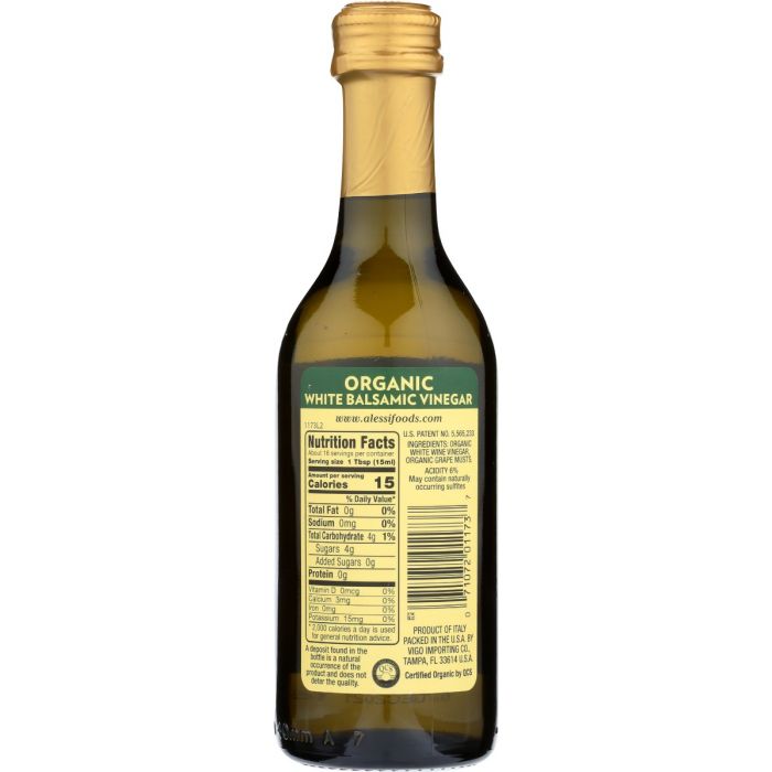 ALESSI: Vinegar Balsamic Wht Org, 8.5 oz