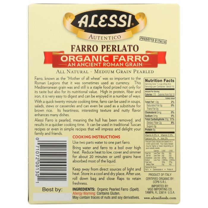 ALESSI: Farro Org, 16 oz