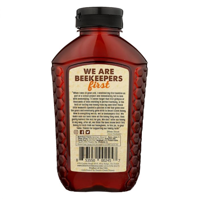 DESERT CREEK HONEY LLC: Honey Raw Natural, 16 fo