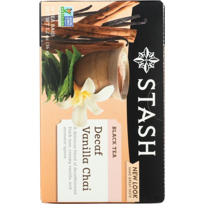 STASH TEA: Tea Decaf Chai Vanilla, 18 bg