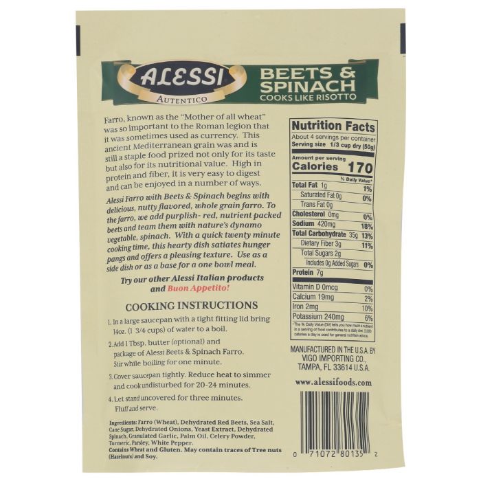 ALESSI: Farro With Beets, 7 oz