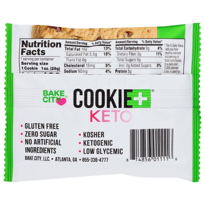 BAKE CITY USA: Cookie Keto Chc Chp, 1 oz