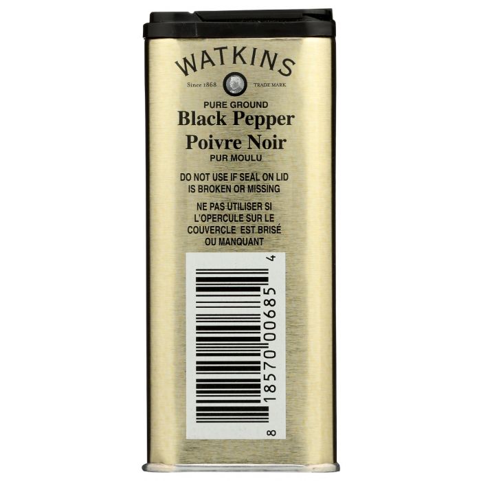 WATKINS: Pepper Blk Granulated, 4 oz