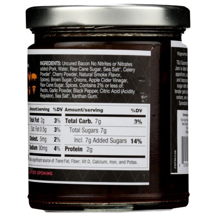 TBJ GOURMET: Jam Bacon Black Pepper, 9 oz