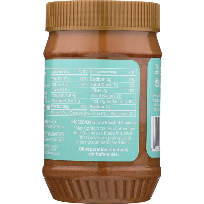 CRAZY RICHARD: Almond Butter, 16 oz