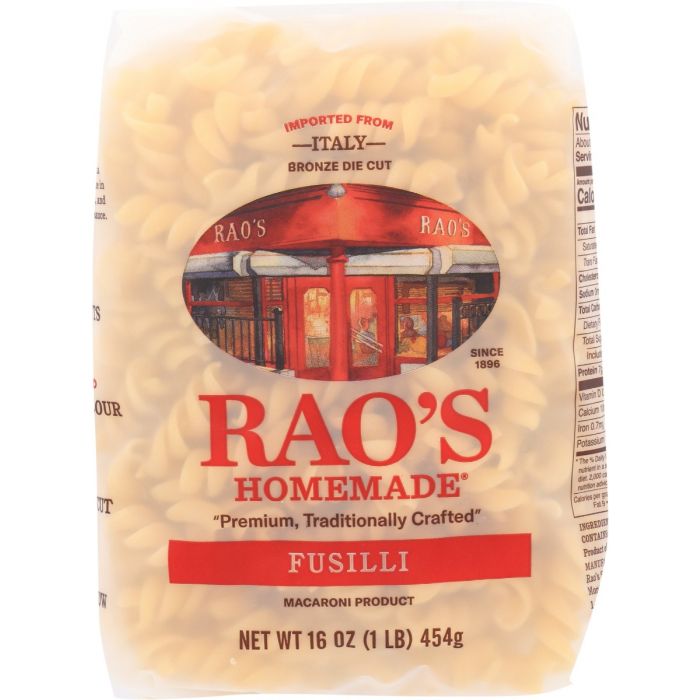 RAOS: Pasta Fusilli, 16 oz