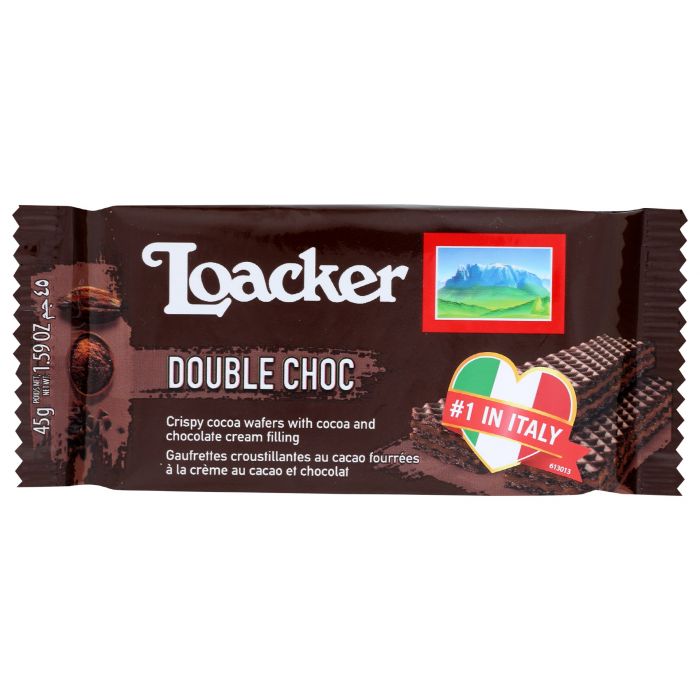 LOACKER: Wafer Double Choc Classic, 1.59 oz