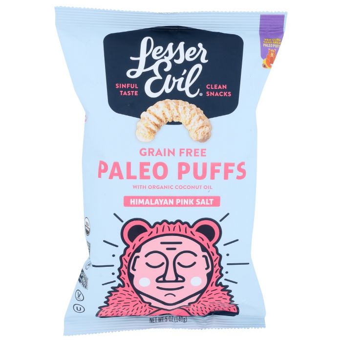 LESSER EVIL: Paleo Puffs Himalayan Pink Salt, 5 oz