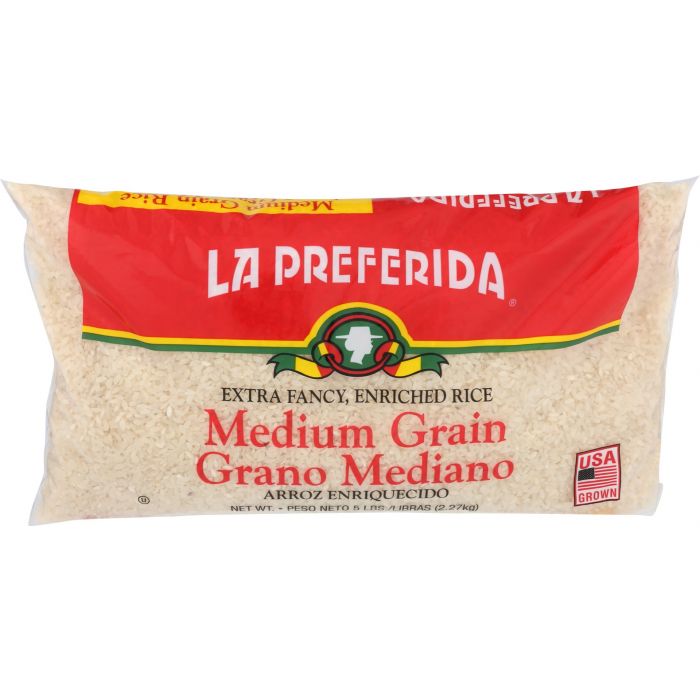 LA PREFERIDA: Medium Grain Rice Poly, 5 lb