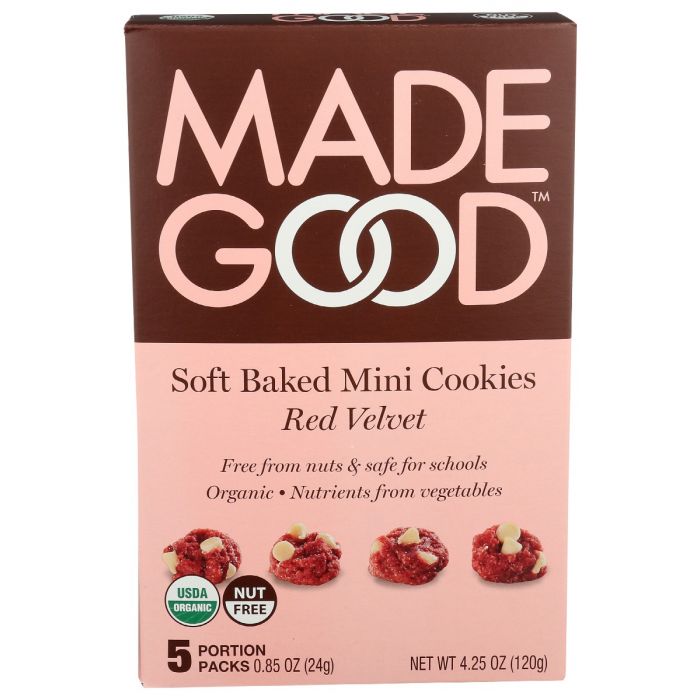 MADEGOOD: Red Velvet Soft Baked Mini Cookies, 4.25 oz