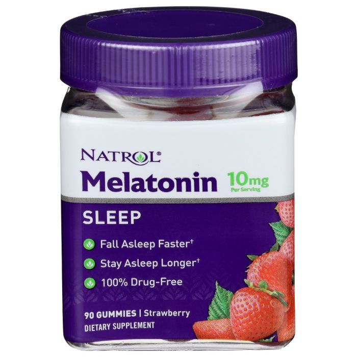 NATROL: Melatonin Gummies Sleep Support Strawberry 10mg, 90 pc