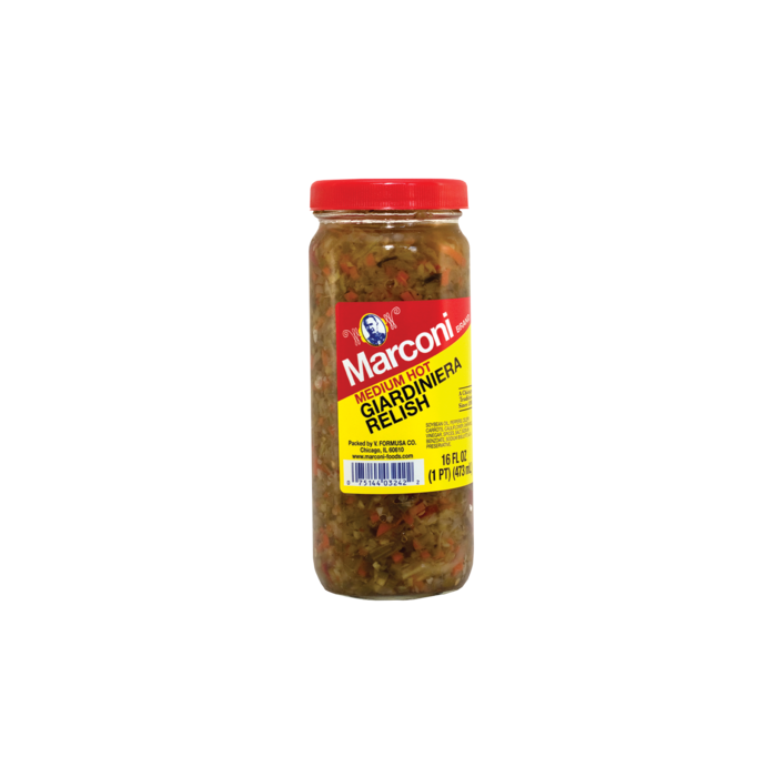 MARCONI: Medium Hot Giardiniera Relish, 16 oz