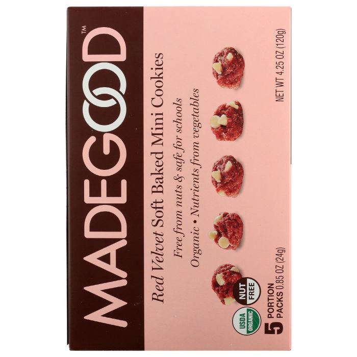 MADEGOOD: Red Velvet Soft Baked Mini Cookies, 4.25 oz