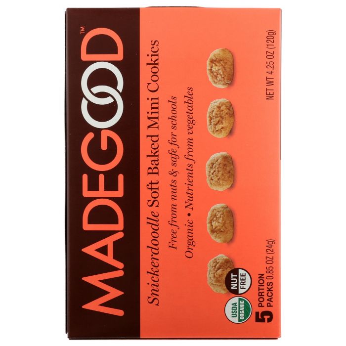 MADEGOOD: Snickerdoodle Soft Baked Mini Cookies, 4.25 oz