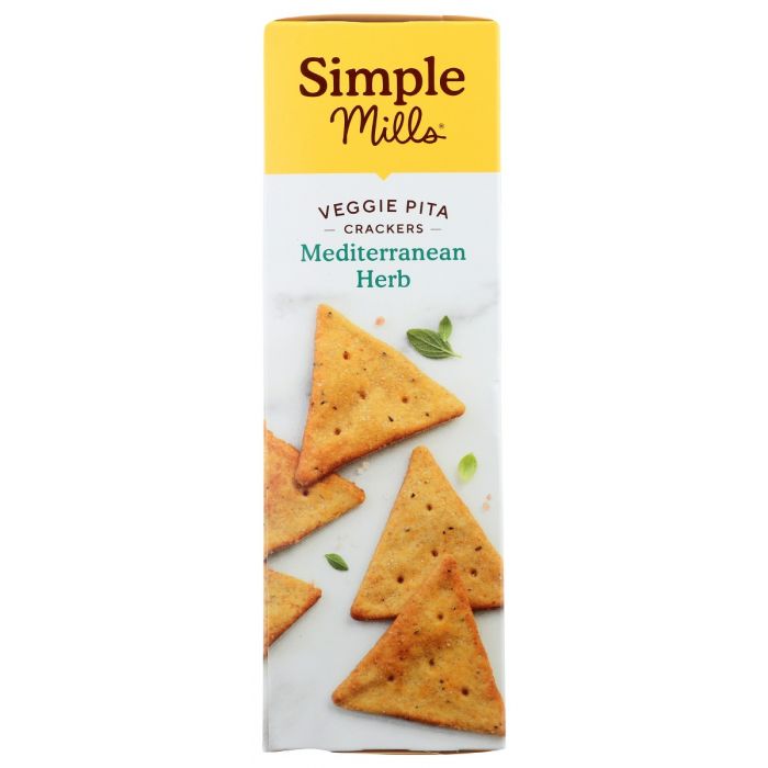 SIMPLE MILLS: Mediterranean Herb Veggie Pita Crackers, 4.25 oz