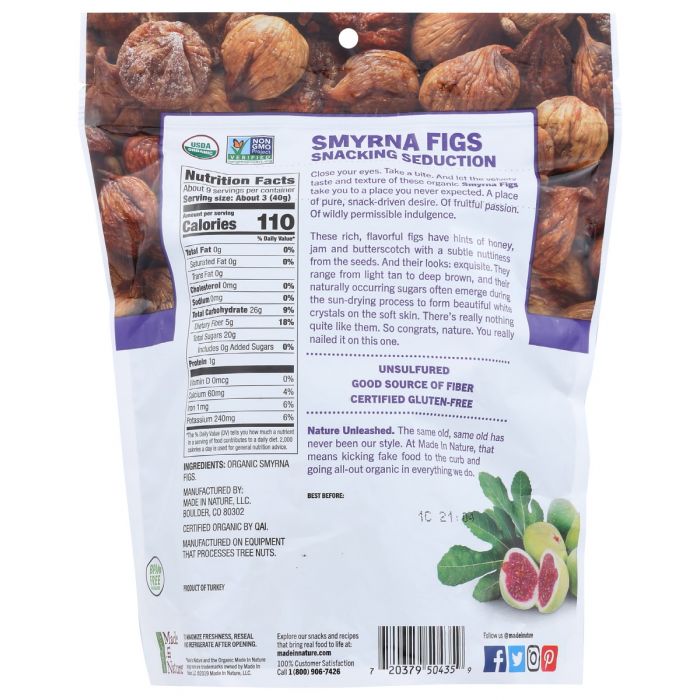 MADE IN NATURE: Organic Dried Smyrna Figs, 20 oz