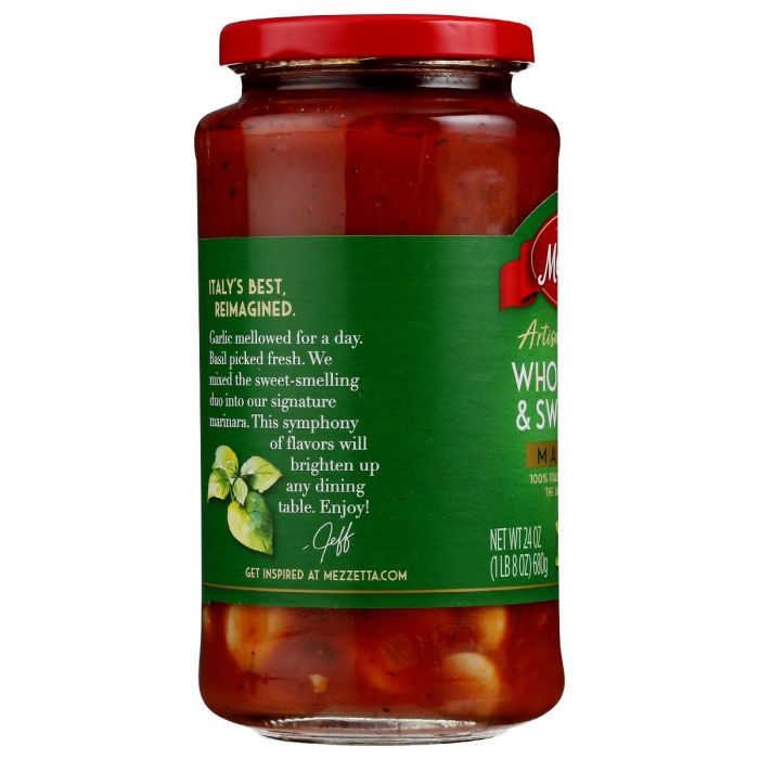 MEZZETTA: Whole Garlic And Sweet Basil Marinara, 24 oz