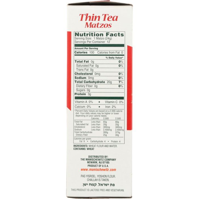 MANISCHEWITZ: Thin Tea Matzo Cracker, 10 oz