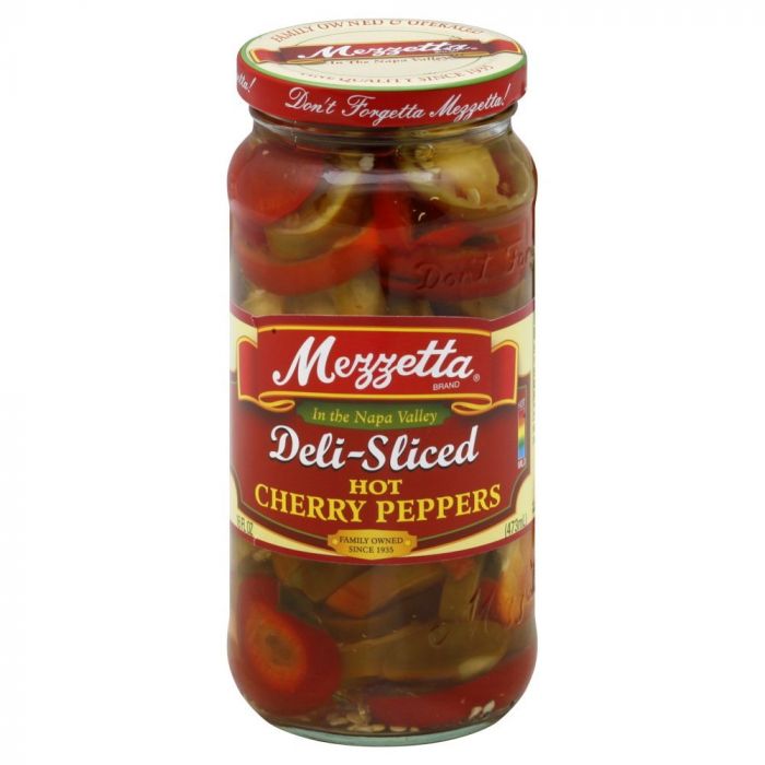 MEZZETTA: Deli-Sliced Hot Cherry Peppers, 16 oz