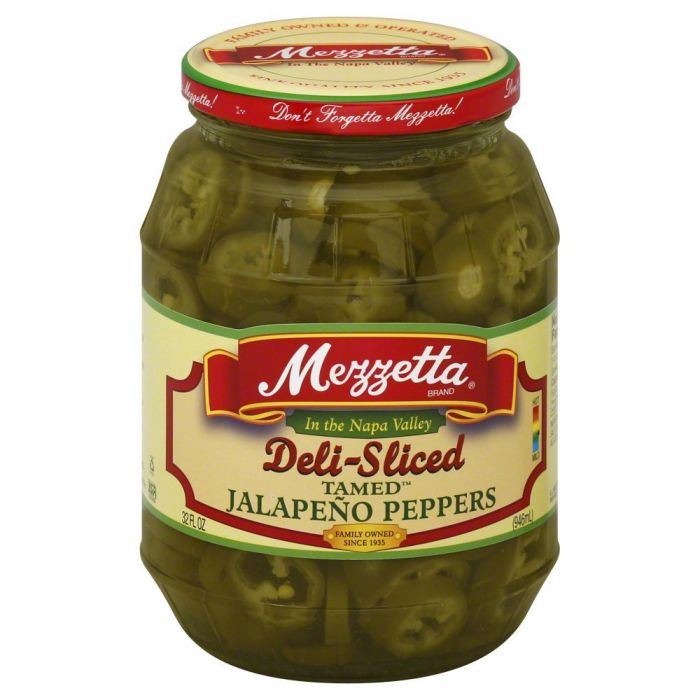 MEZZETTA: Deli-Sliced Tamed Jalapeno Peppers, 32 oz