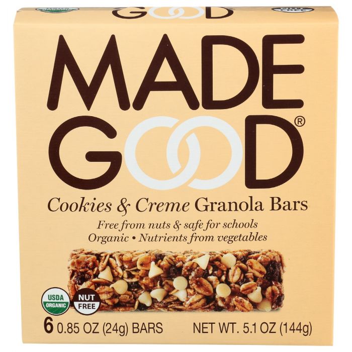 MADEGOOD: Cookies And Creme Granola Bars, 5.1 oz