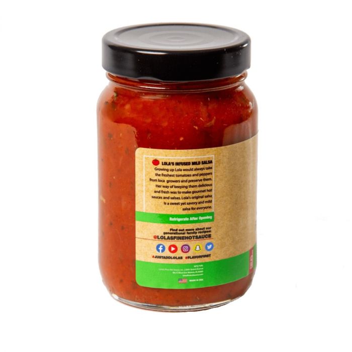 LOLAS FINE HOT SAUCE: Salsa Mild, 16 fo