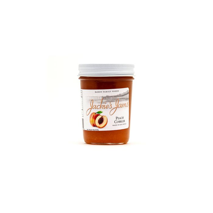 JACKIES JAMS: Peach Cobbler Jam, 8 oz